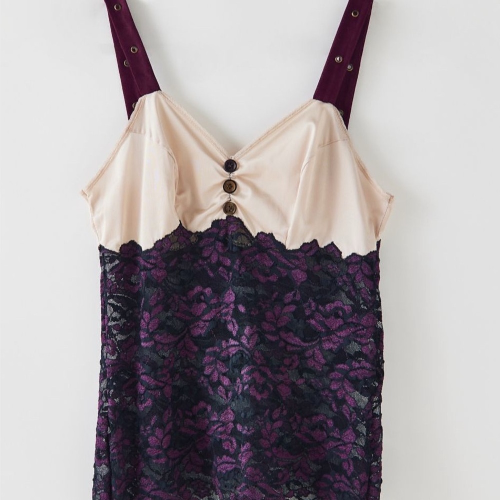 Cream and Purple Lace Camisole